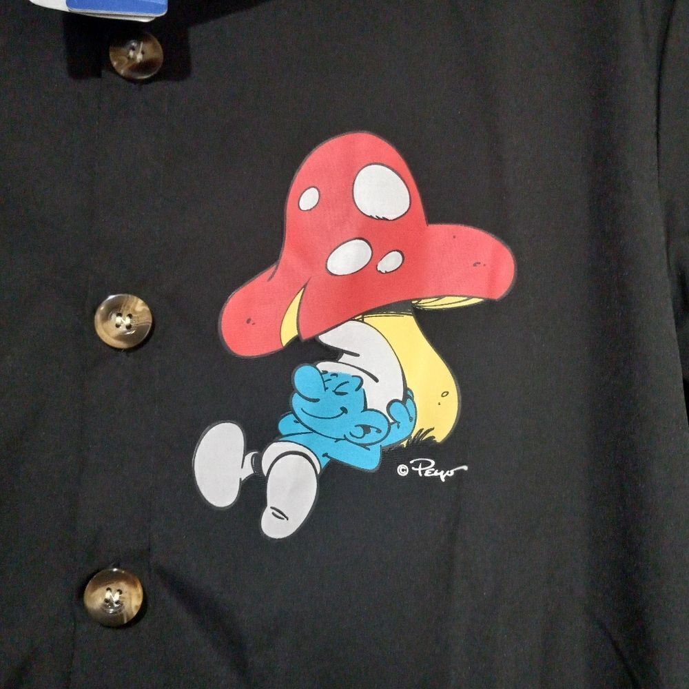 Romwe Smurfs Lightweight Jacket Button - Up - Picture 2 of 7